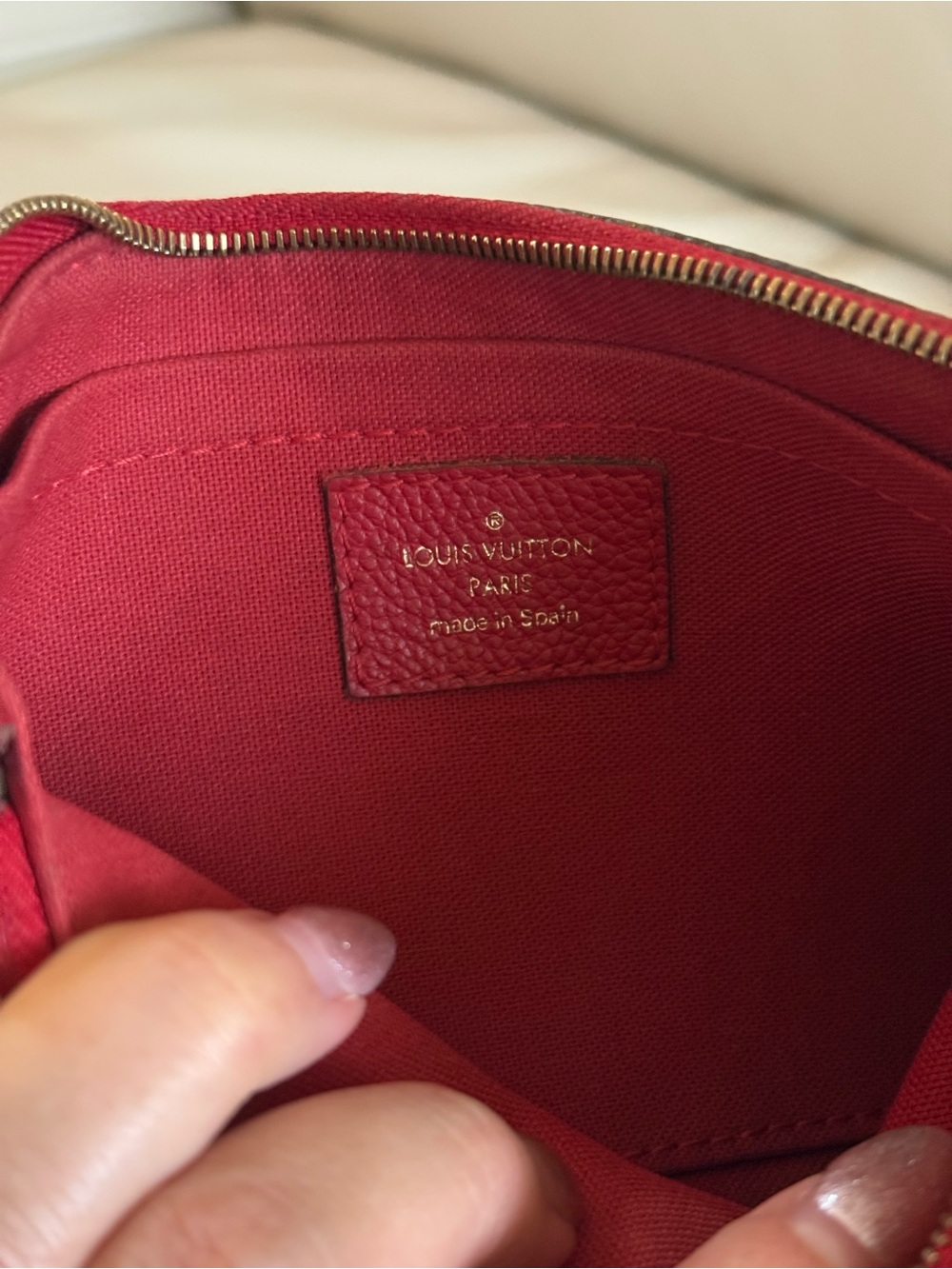 Louis Vuitton Monogram Pallas Pochette Accessoires with Red Trim - Picture 12 of 12
